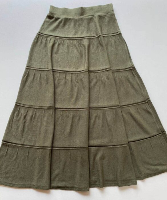 fernandaramosstore com br saia midi feminina tricot elis verde militar 2