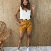 fernandaramosstore com br short feminino couro eco com cinto mari caramelo 5