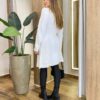 Sobretudo Feminino Tricot Maia Branco - Fernanda Ramos Store