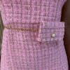 fernandaramosstore com br vestido curto feminino sem bojo tweed com bolsinha rosa 2