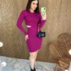 fernandaramosstore com br vestido curto manga longa com abertura modal fucsia 4