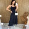 fernandaramosstore com br vestido longo com bojo e botoes alca regulavel poa preto 6