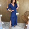 fernandaramosstore com br vestido longo pipoquinha manga 34 com fenda azul 2