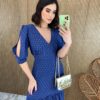 fernandaramosstore com br vestido longo pipoquinha manga 34 com fenda azul 3