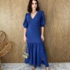 fernandaramosstore com br vestido longo pipoquinha manga 34 com fenda azul 4