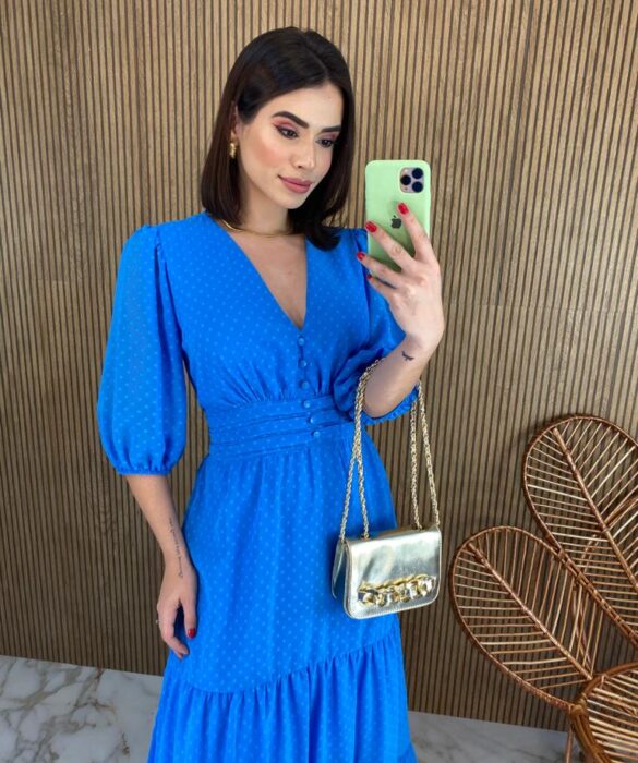 fernandaramosstore com br vestido longo sem bojo com relevo e botoes falsos azul 6