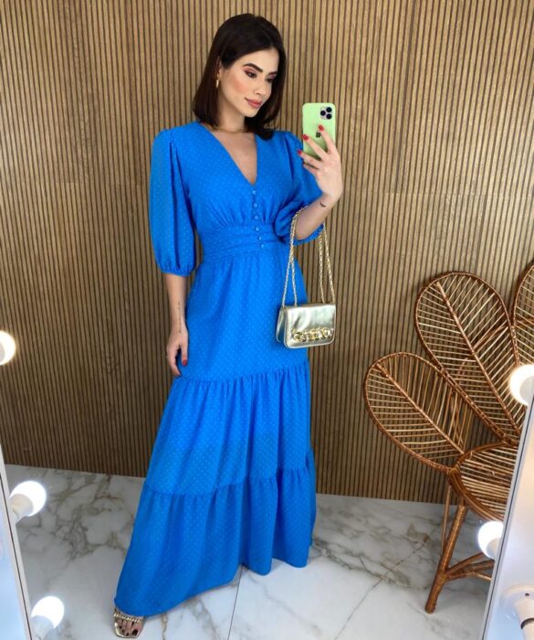 fernandaramosstore com br vestido longo sem bojo com relevo e botoes falsos azul 7