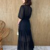 fernandaramosstore com br vestido longo sem bojo com relevo e botoes falsos preto 2