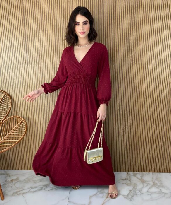 fernandaramosstore com br vestido longo sem bojo pipoquinha manga longa marsala 3