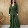 fernandaramosstore com br vestido longo sem bojo pipoquinha manga longa verde 1