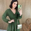 fernandaramosstore com br vestido longo sem bojo pipoquinha manga longa verde 2