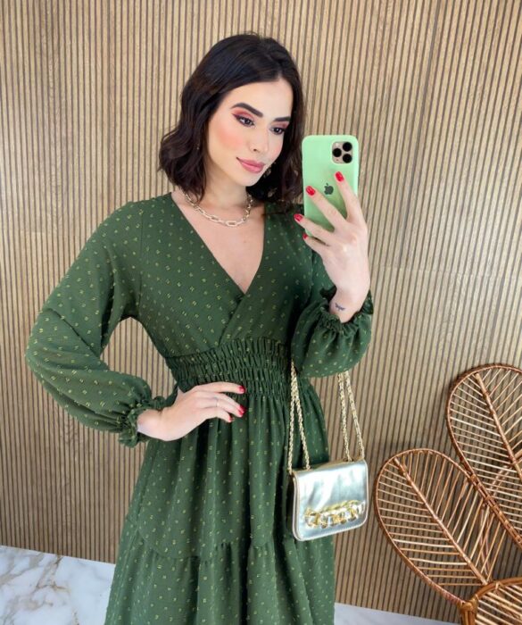 fernandaramosstore com br vestido longo sem bojo pipoquinha manga longa verde 2