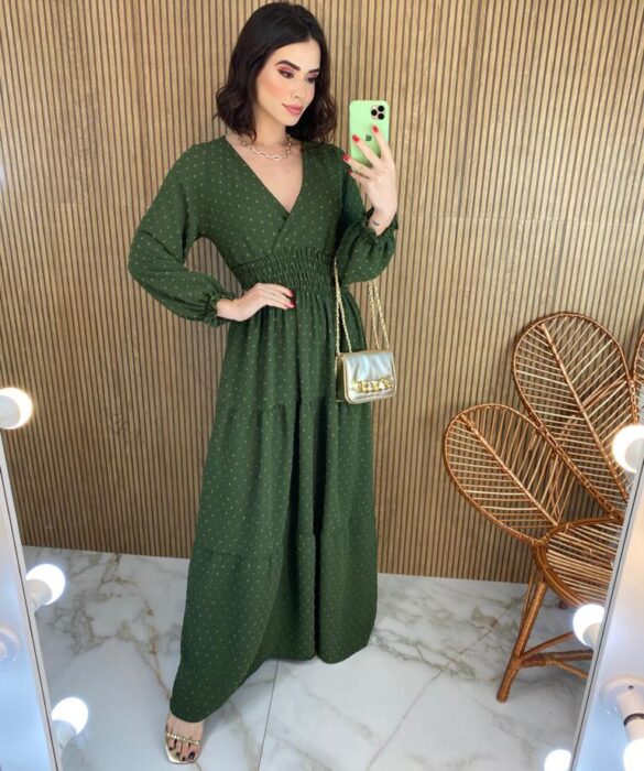 fernandaramosstore com br vestido longo sem bojo pipoquinha manga longa verde 3