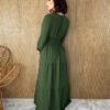 fernandaramosstore com br vestido longo sem bojo pipoquinha manga longa verde 4