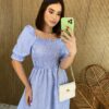 fernandaramosstore com br vestido midi sem bojo com lastex xadrez azul 4