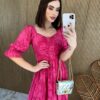 fernandaramosstore com br vestido midi sem bojo manga 34 com detalhe pink 4