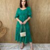 fernandaramosstore com br vestido midi sem bojo manga 34 com detalhe verde 3