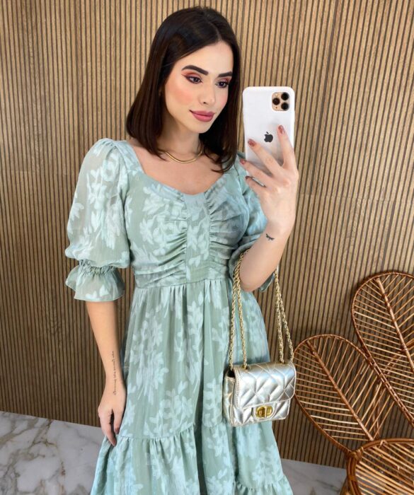 fernandaramosstore com br vestido midi sem bojo manga 34 com detalhe verde agua 4