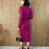 fernandaramosstore com br vestido midi sem bojo tricot julia manga longa fucsia 1