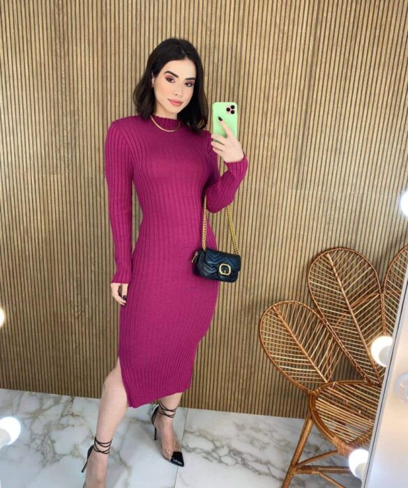 fernandaramosstore com br vestido midi sem bojo tricot julia manga longa fucsia 2