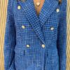 Blazer Manga Longa Feminino Tweed Azul - Fernanda Ramos Store