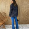 Blazer Manga Longa Feminino Tweed Preto - Fernanda Ramos Store