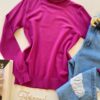 fernandaramosstore com br blusa manga longa feminina modal gola alta 091 fucsia 1