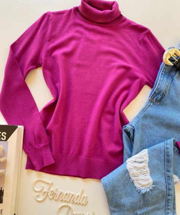 fernandaramosstore com br blusa manga longa feminina modal gola alta 091 fucsia 1