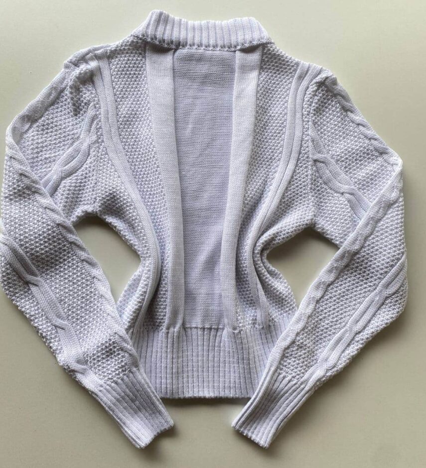 Blusa Manga Longa Feminina Tricot Geórgia Branca - Fernanda Ramos Store