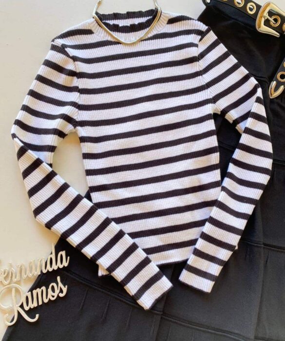 fernandaramosstore com br blusa manga longa feminina tricot listrada branca e preta 1