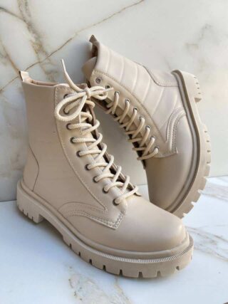 Bota Coturno Feminino Laura Off White - Fernanda Ramos Store