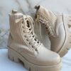 Bota Coturno Feminino Laura Tratorado Off White - Fernanda Ramos Store