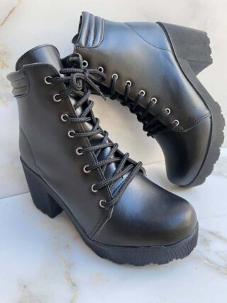 Bota Coturno Feminino Mariana Salto Preto - Fernanda Ramos Store