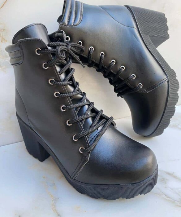 Bota Coturno Feminino Mariana Salto Preto - Fernanda Ramos Store