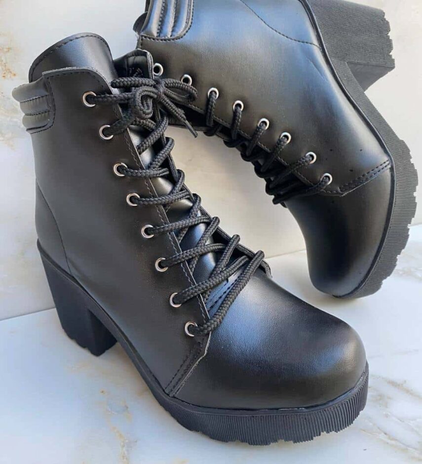 Bota Coturno Feminino Mariana Salto Preto - Fernanda Ramos Store