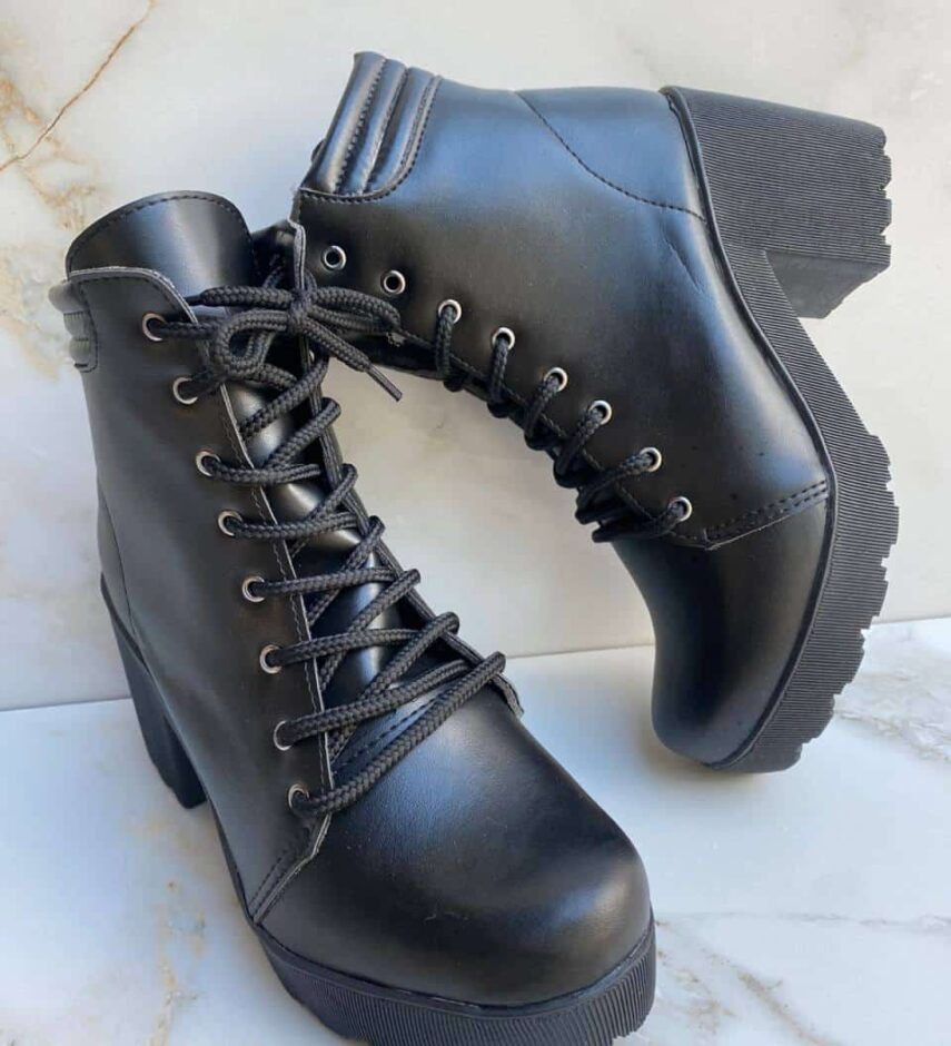 Bota Coturno Feminino Mariana Salto Preto - Fernanda Ramos Store