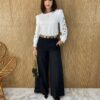 Calça Feminina Viscolinho Flare Luana Preta - Fernanda Ramos Store