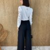 Calça Feminina Viscolinho Flare Luana Preta - Fernanda Ramos Store