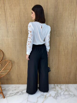 Calça Feminina Viscolinho Flare Luana Preta - Fernanda Ramos Store