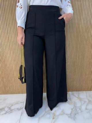 Calça Feminina Viscolinho Flare Luana Preta - Fernanda Ramos Store