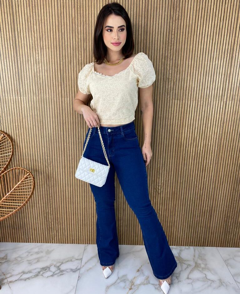 Calça Jeans Feminina Flare 26876 - Fernanda Ramos Store