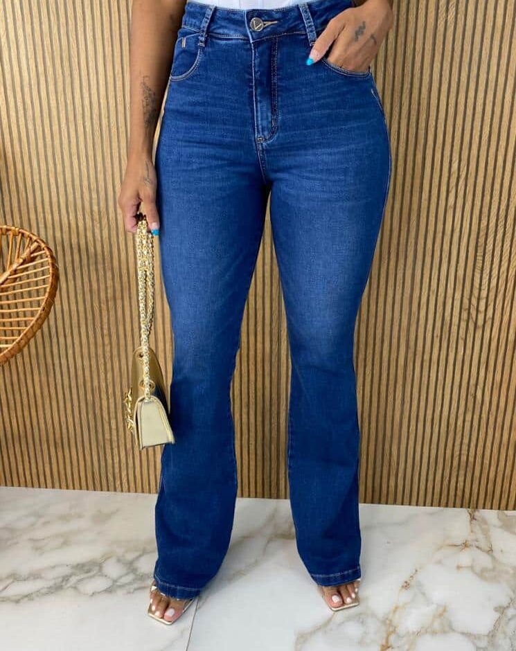 Calça Jeans Feminina Flare Alta 015419 - Fernanda Ramos Store
