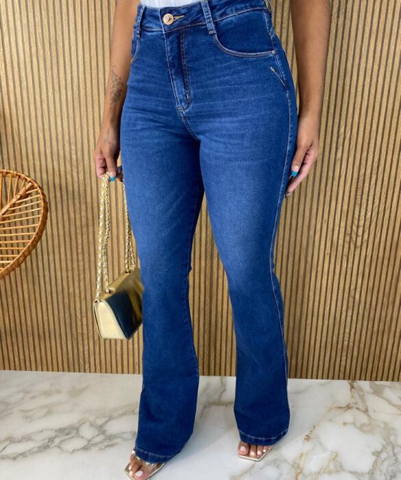 Calça Jeans Feminina Flare Alta 015419 - Fernanda Ramos Store