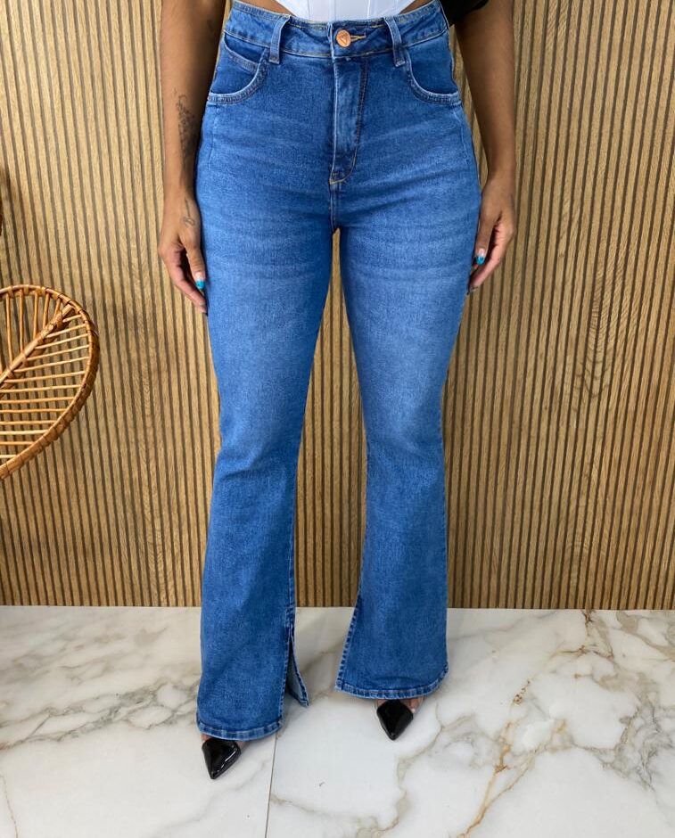 Calça Jeans Feminina Flare Alta 015421 - Fernanda Ramos Store