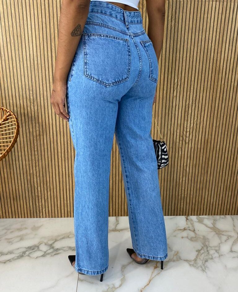 Calça Jeans Feminina Wide Leg Slim 015487 - Fernanda Ramos Store