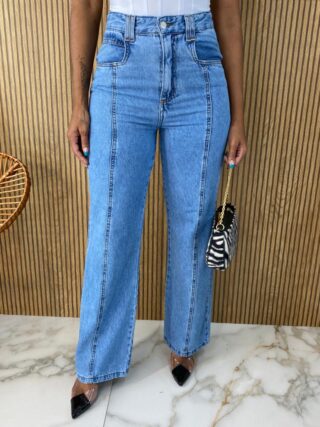 Calça Jeans Feminina Wide Leg Slim 015487 - Fernanda Ramos Store