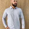 Camisa Manga Longa Masculina Slim Ogochi Cinza 0205 - Fernanda Ramos Store