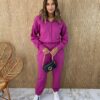 Conjunto Feminino Moletom Calça e Jaqueta Fucsia Fernanda Ramos Store