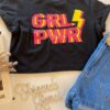 Cropped Feminino Manga Curta Preto Grl Pwr - Fernanda Ramos Store