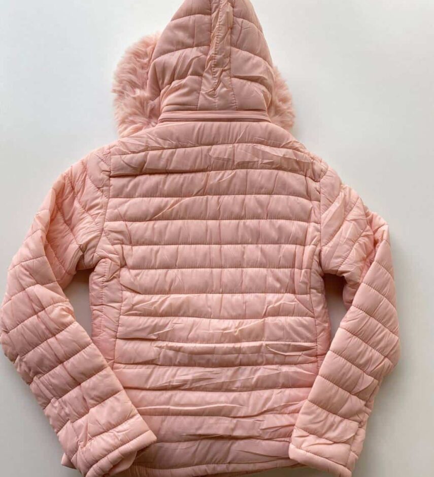 Jaqueta Feminina Peluciada Capuz Removível Leticia Rosa Bebe - Fernanda Ramos Store